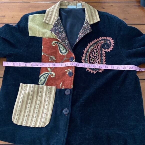 Analogy Boho Retro Embroidered Jacket Size Large - Picture 8 of 10